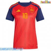 Camisa de time de futebol Espanha Dani Olmo #10 Replicas 1º Equipamento Feminina Mundo 2026 Manga Curta